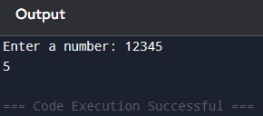 Python Exercises count digits output