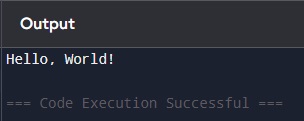 Python Exercises hello world output