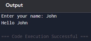 Python Exercises input name output