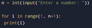 Python Exercises n number input