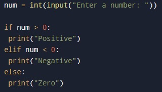 Python Exercises neg pos input
