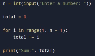 Python Exercises sum of numbers input