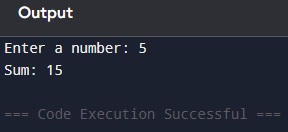 Python Exercises sum of numbers output